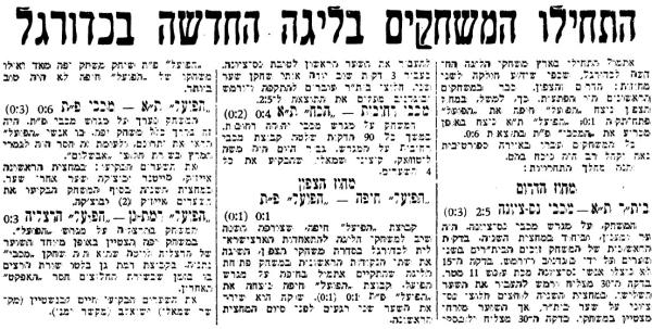 סיקור משחקי הליגה בעיתון ספורט הבוקר