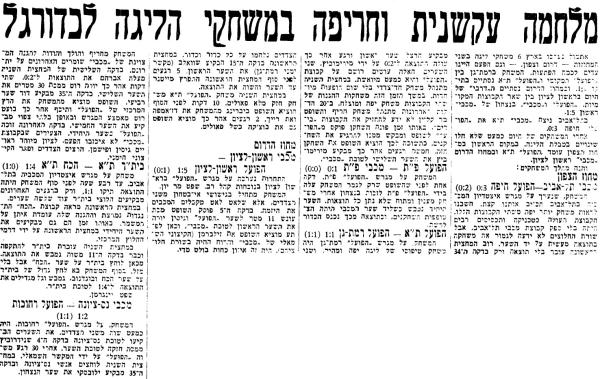 סיקור משחקי הליגה בעיתון ספורט הבוקר