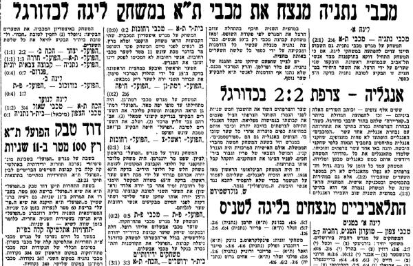 סיקור משחקי הליגה בעיתון ספורט הבוקר