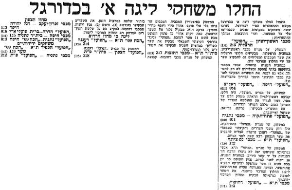 סיקור משחקי הליגה בעיתון ספורט הבוקר