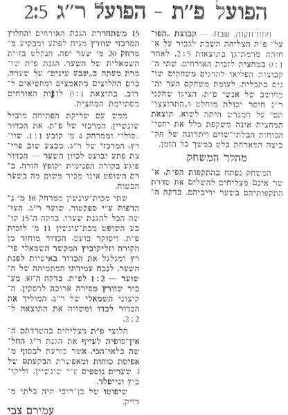 סיקור המשחק בעיתון ספורט ישראל