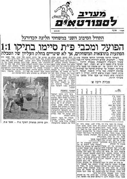 סיקור המשחק במעריב