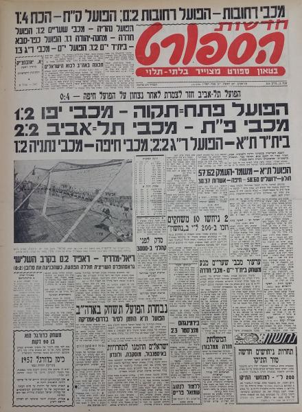 עמוד השער של חדשות הספורט