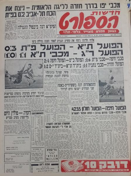 עמוד השער של חדשות הספורט