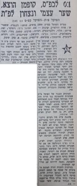 סיקור המשחק בחדשות הספורט