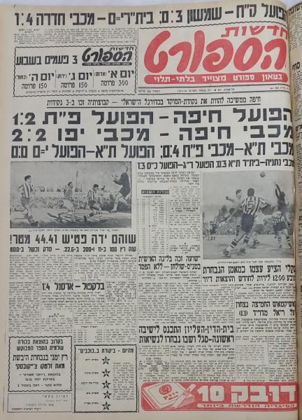 עמוד השער של חדשות הספורט