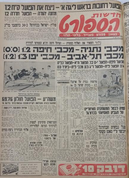 עמוד השער של חדשות הספורט