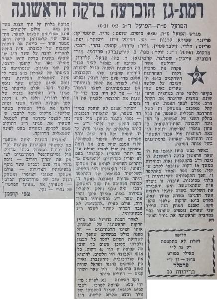 סיקור המשחק בחדשות הספורט
