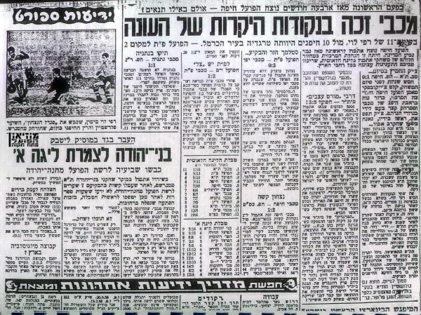 מוסף הספורט של ידיעות אחרונות.