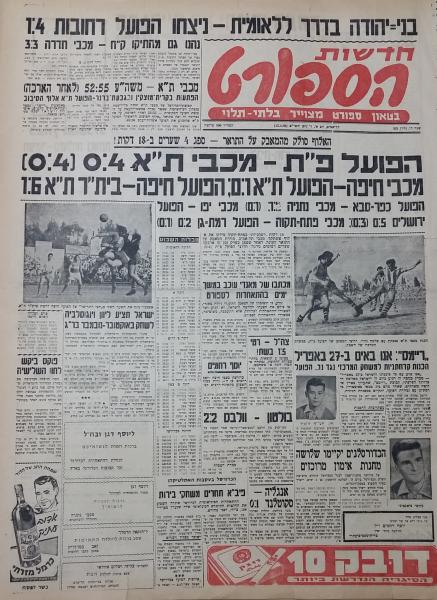 עמוד השער של חדשות הספורט