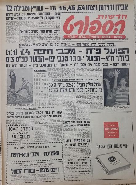 עמוד השער של חדשות הספורט