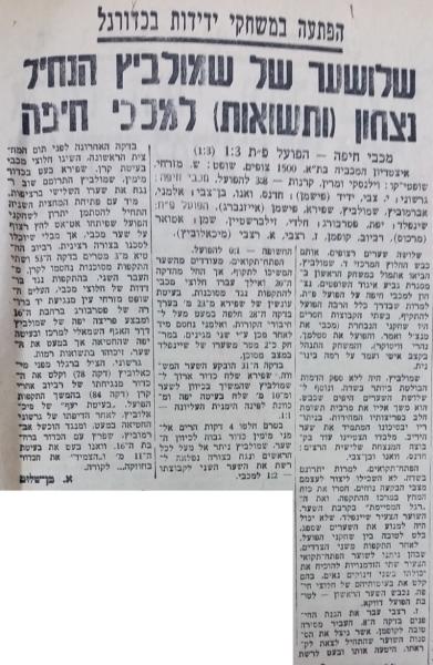 סיקור המשחק בחדשות הספורט