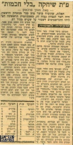 ניתוח המשחק מתוך חדשות הספורט.
