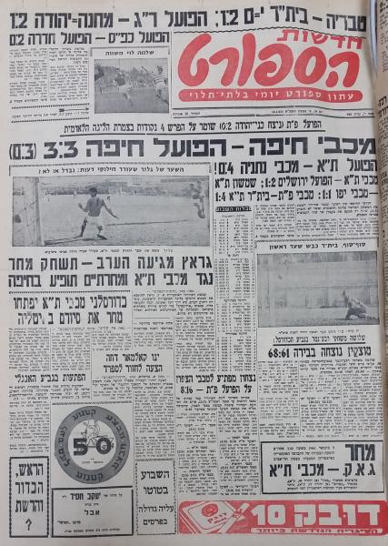 עמוד השער של חדשות הספורט