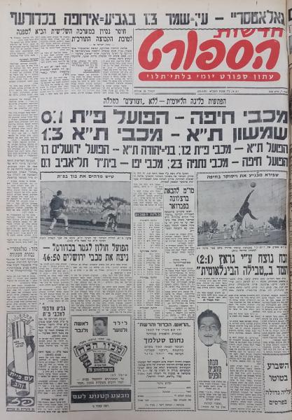 עמוד השער של חדשות הספורט