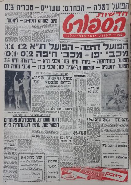 עמוד השער של חדשות הספורט