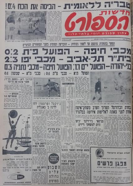 עמוד השער של חדשות הספורט