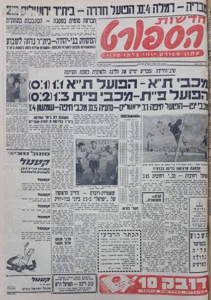עמוד השער של חדשות הספורט