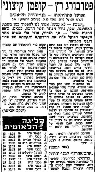 לקראת המשחק בחדשות הספורט
