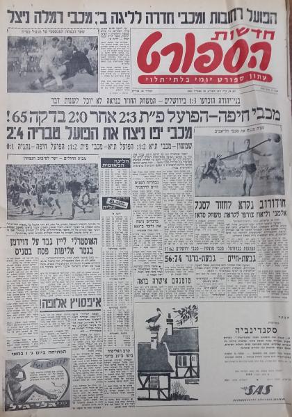 עמוד השער של חדשות הספורט