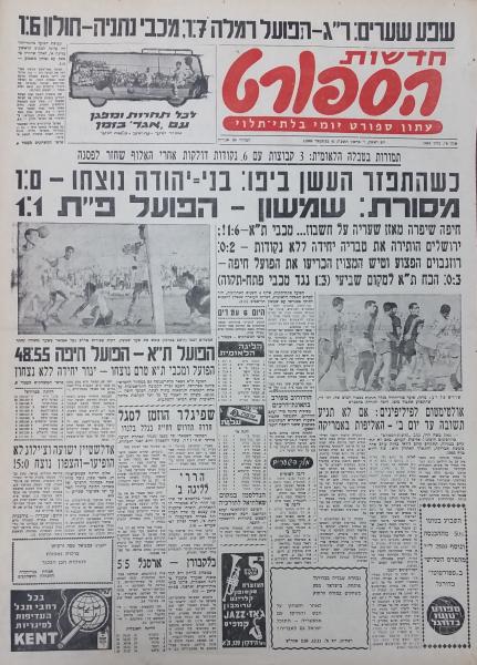 עמוד השער של חדשות הספורט