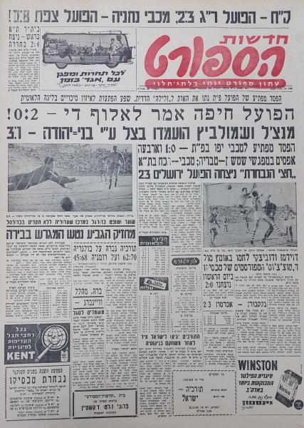 עמוד השער של חדשות הספורט