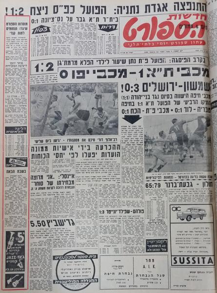 עמוד השער של חדשות הספורט