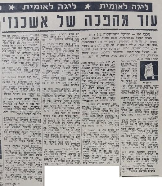 סיקור המשחק בחדשות הספורט