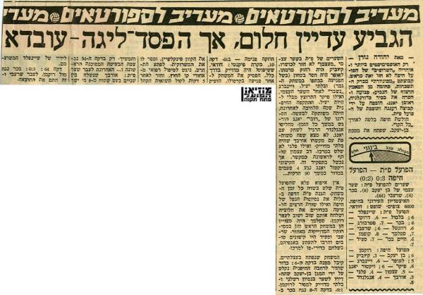 מחזור 1 - הפועל חיפה (0:3) - סיקור המשחק מתוך מעריב.