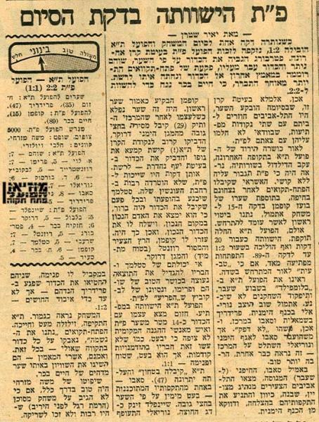 סיקור המשחק מתוך מעריב.