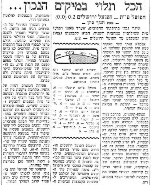 סיקור המשחק במעריב