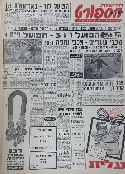 עמוד השער של חדשות הספורט
