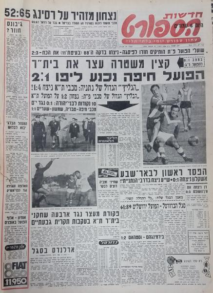 עמוד השער של חדשות הספורט