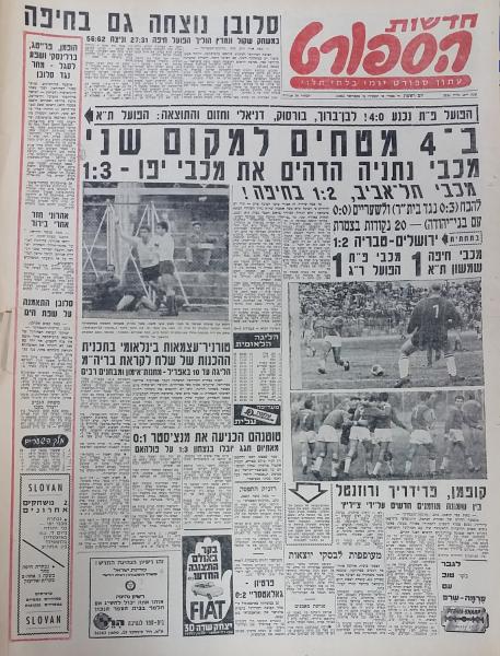 עמוד השער של חדשות הספורט