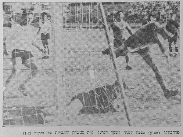 מחזור 29 - בית"ר תל-אביב (2:1) - יעקב פורטוגז מנסה לנגוח לשער הפועל פ"ת