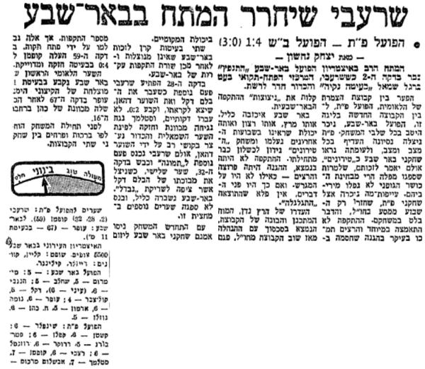סיקור המשחק במעריב