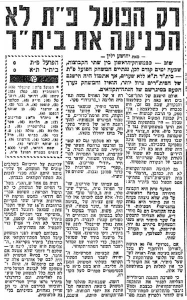 סיקור המשחק בידיעות אחרונות