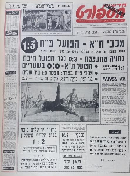עמוד השער של חדשות הספורט