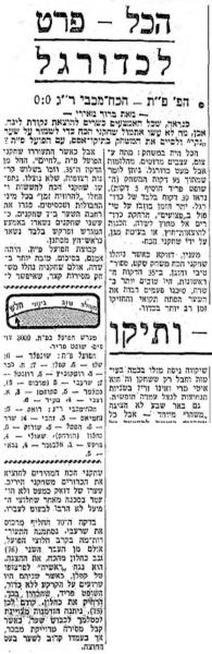 סיקור המשחק במעריב