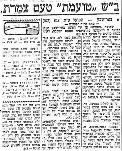 סיקור המשחק במעריב