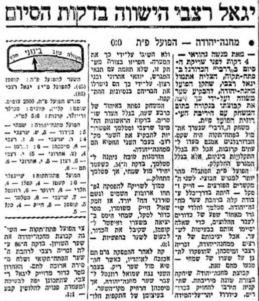 סיקור המשחק במעריב