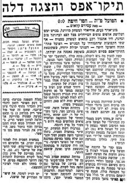 סיקור המשחק במעריב