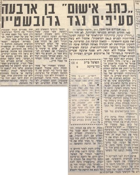 סיקור המשחק בידיעות אחרונות