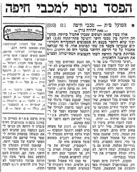 סיקור המשחק במעריב
