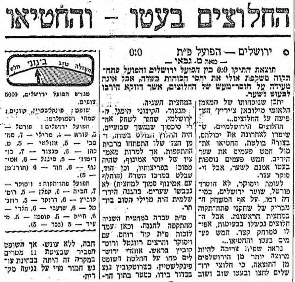סיקור המשחק במעריב