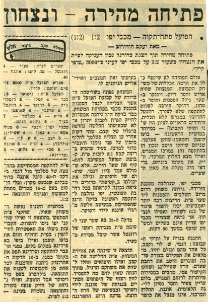 סיקור המשחק במעריב