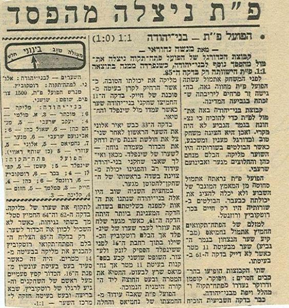 סיקור המשחק מתוך מעריב.