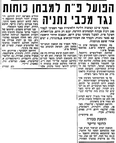 לקראת המשחק בחדשות הספורט