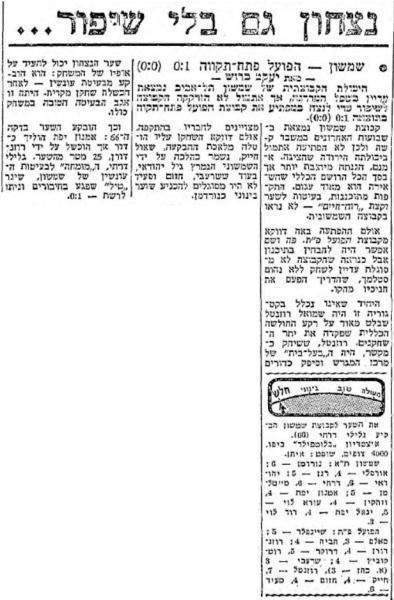 סיקור המשחק במעריב