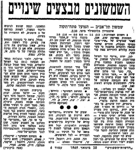 לקראת המשחק בחדשות הספורט